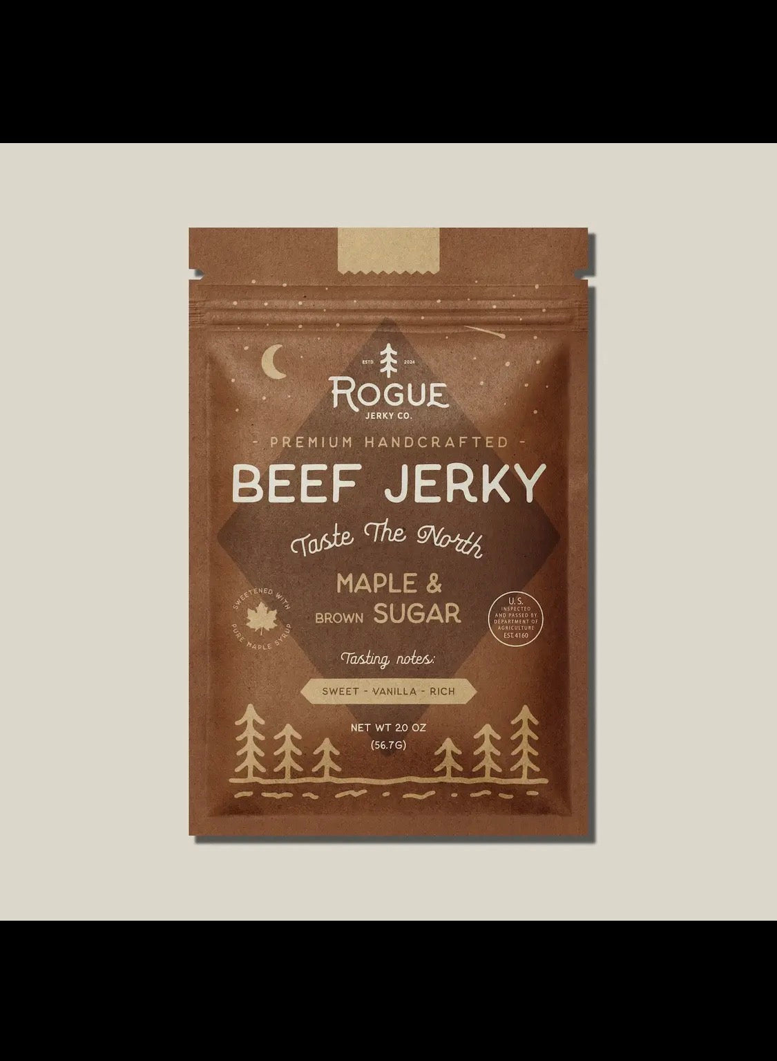Rogue Jerky Co. Maple & Brown Sugar Beef Jerky Sweet Style 56.7g