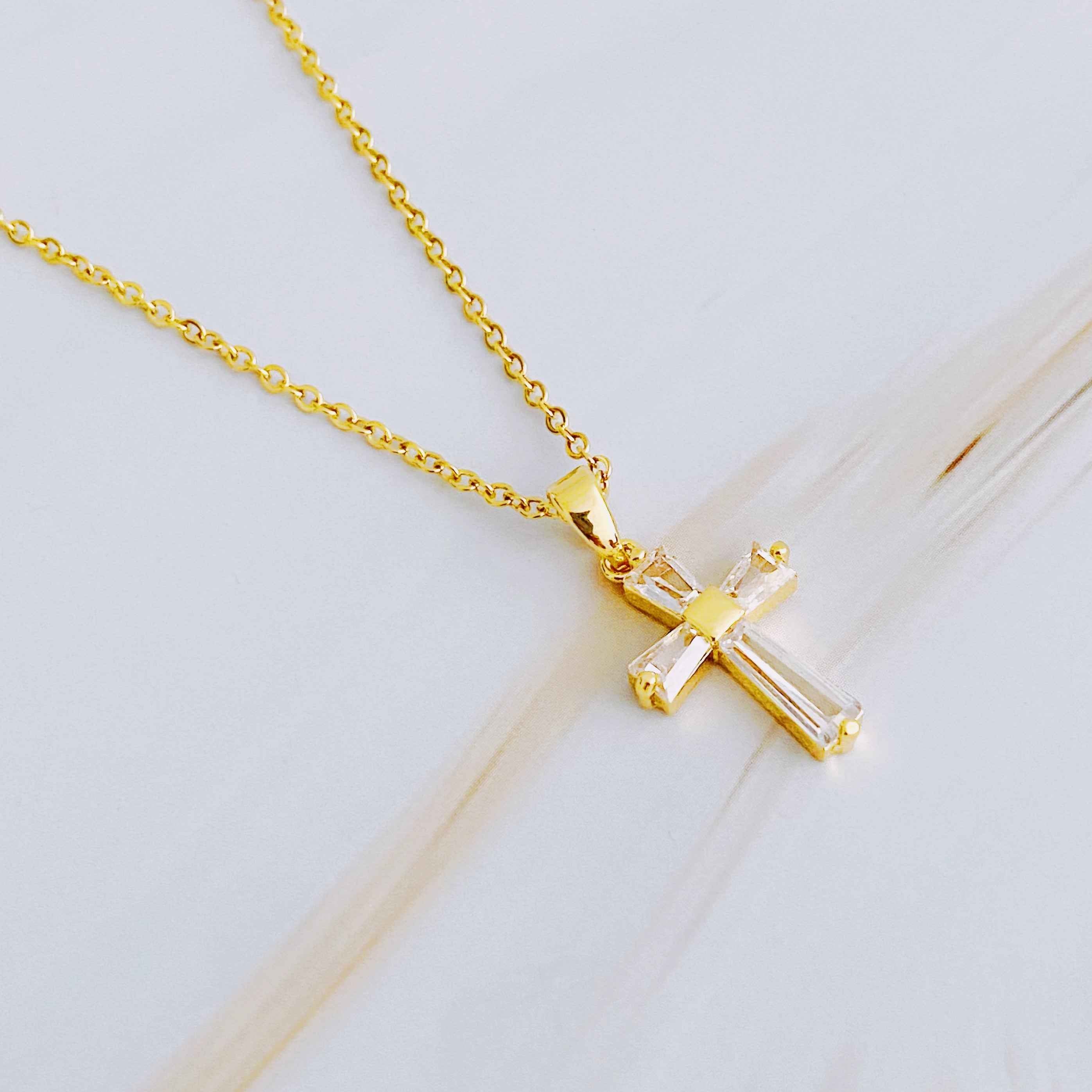 My Dear Crystal Cross Necklace