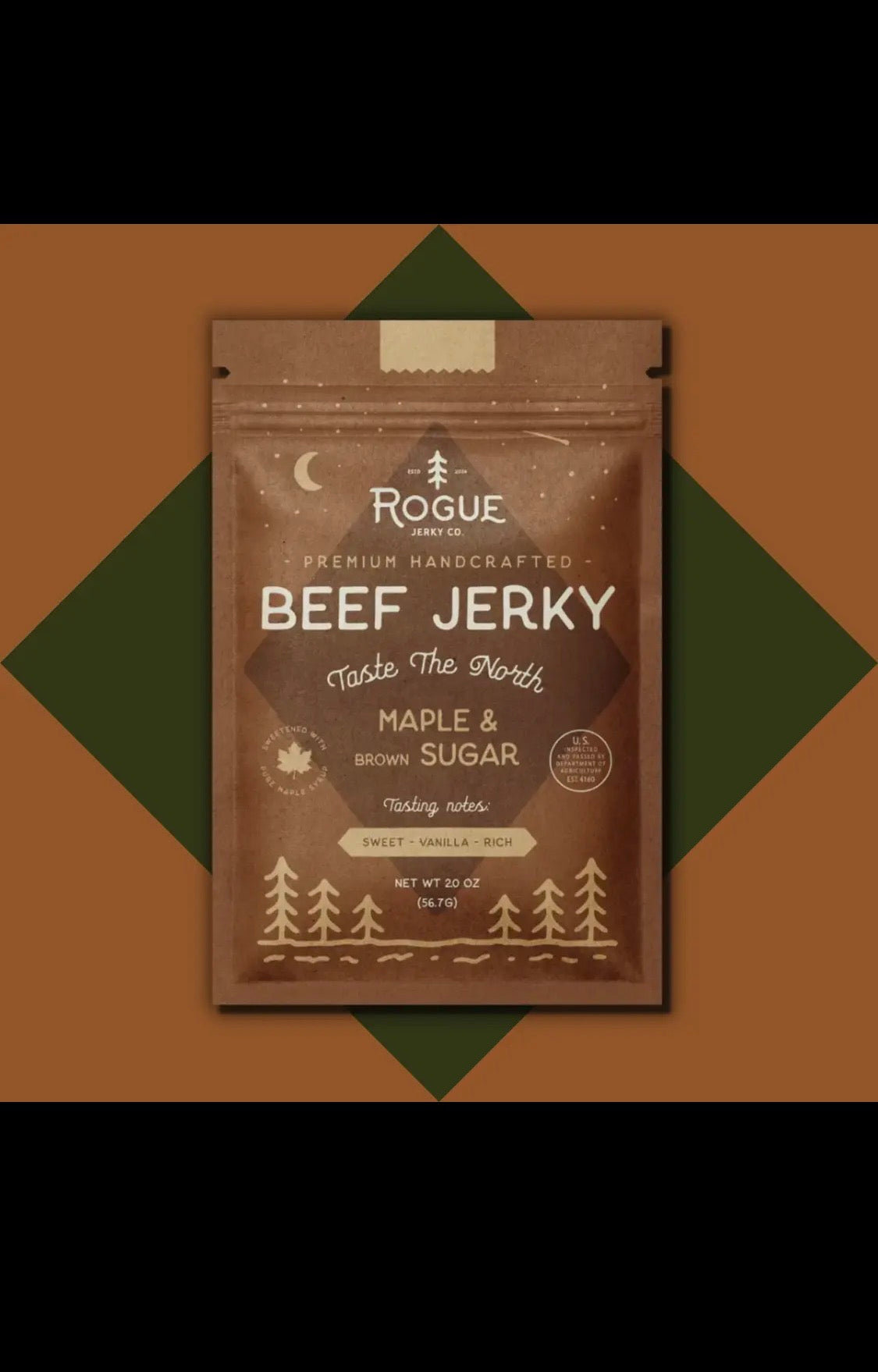 Rogue Jerky Co. Maple & Brown Sugar Beef Jerky Sweet Style 56.7g