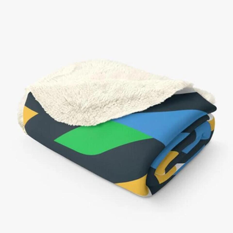 Personalized Camping Quilt/Fleece Blanket/Pillow Cover - Adult/Couple/Single Parent/Parents with Up to 3 Pets - Gift Idea For Couple/Camping/Dog/Cat Lovers - Welcome To Our Campsite