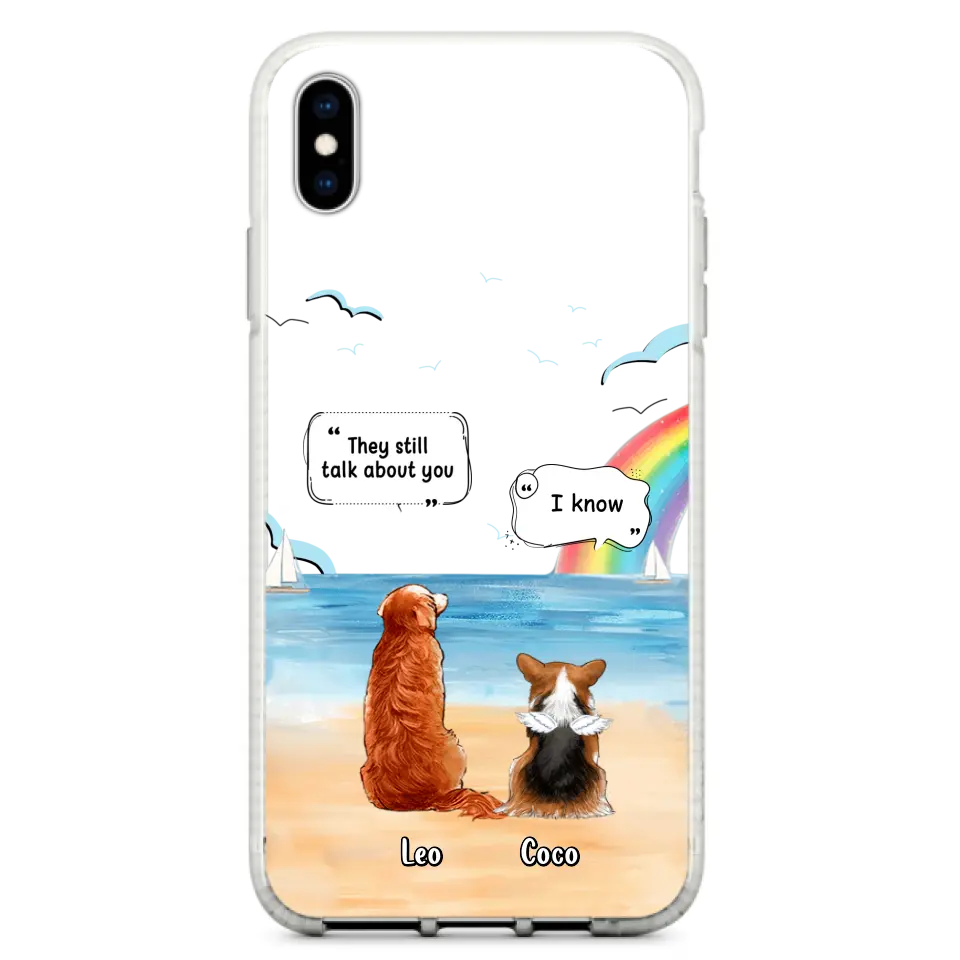 Personalized Memorial Pet Phone Case - Up to 4 Pets - Memorial Gift Idea for Dog/Cat Lovers - They Still Talk About You - Cases For iPhone/Samsung