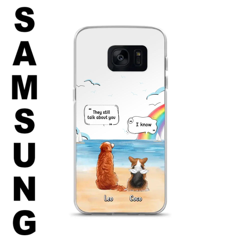 Personalized Memorial Pet Phone Case - Up to 4 Pets - Memorial Gift Idea for Dog/Cat Lovers - They Still Talk About You - Cases For iPhone/Samsung