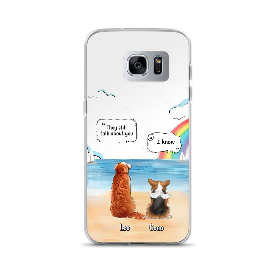 Personalized Memorial Pet Phone Case - Up to 4 Pets - Memorial Gift Idea for Dog/Cat Lovers - They Still Talk About You - Cases For iPhone/Samsung
