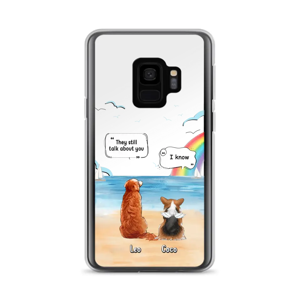 Personalized Memorial Pet Phone Case - Up to 4 Pets - Memorial Gift Idea for Dog/Cat Lovers - They Still Talk About You - Cases For iPhone/Samsung