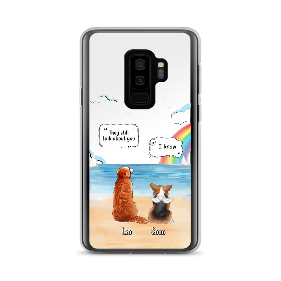 Personalized Memorial Pet Phone Case - Up to 4 Pets - Memorial Gift Idea for Dog/Cat Lovers - They Still Talk About You - Cases For iPhone/Samsung