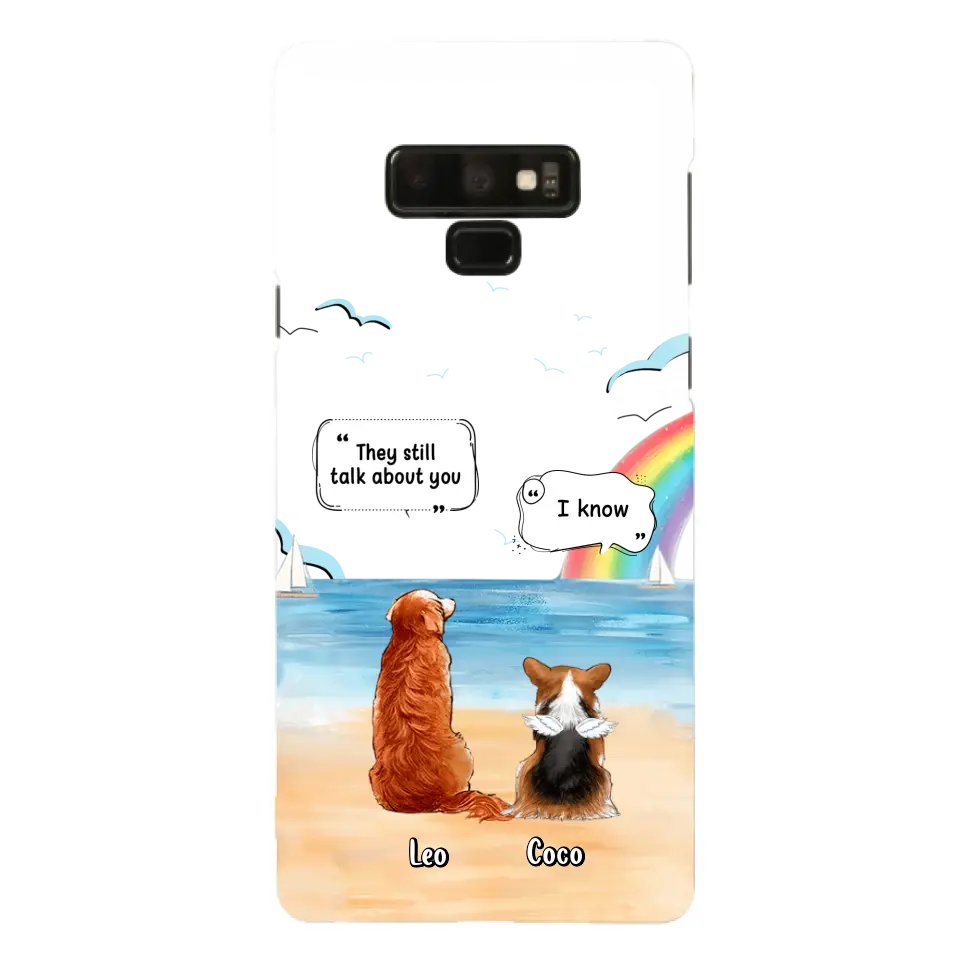 Personalized Memorial Pet Phone Case - Up to 4 Pets - Memorial Gift Idea for Dog/Cat Lovers - They Still Talk About You - Cases For iPhone/Samsung