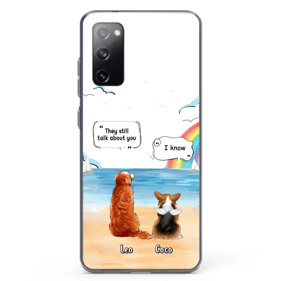 Personalized Memorial Pet Phone Case - Up to 4 Pets - Memorial Gift Idea for Dog/Cat Lovers - They Still Talk About You - Cases For iPhone/Samsung