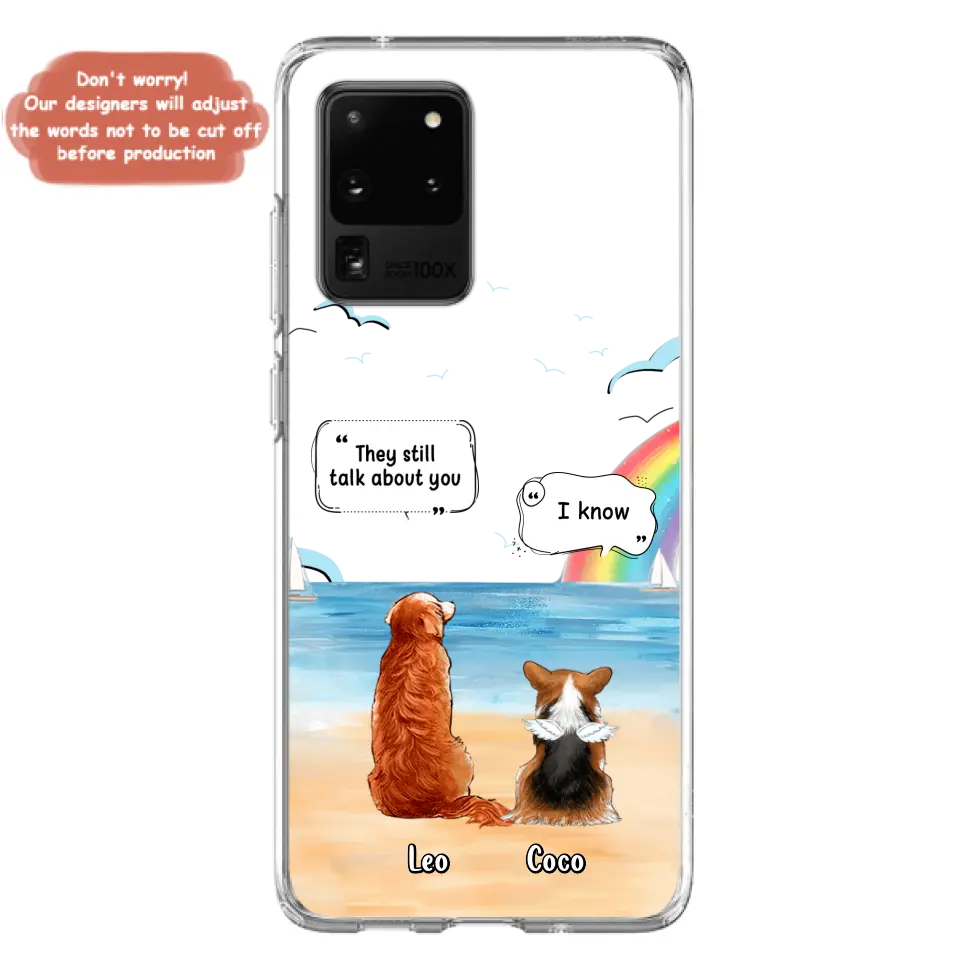 Personalized Memorial Pet Phone Case - Up to 4 Pets - Memorial Gift Idea for Dog/Cat Lovers - They Still Talk About You - Cases For iPhone/Samsung