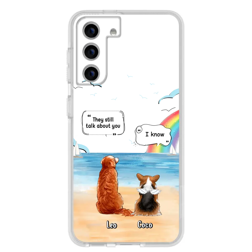 Personalized Memorial Pet Phone Case - Up to 4 Pets - Memorial Gift Idea for Dog/Cat Lovers - They Still Talk About You - Cases For iPhone/Samsung
