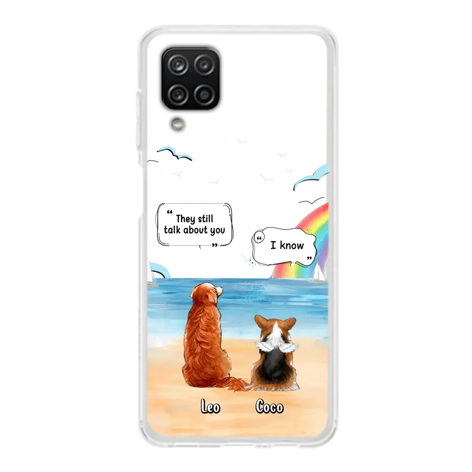 Personalized Memorial Pet Phone Case - Up to 4 Pets - Memorial Gift Idea for Dog/Cat Lovers - They Still Talk About You - Cases For iPhone/Samsung