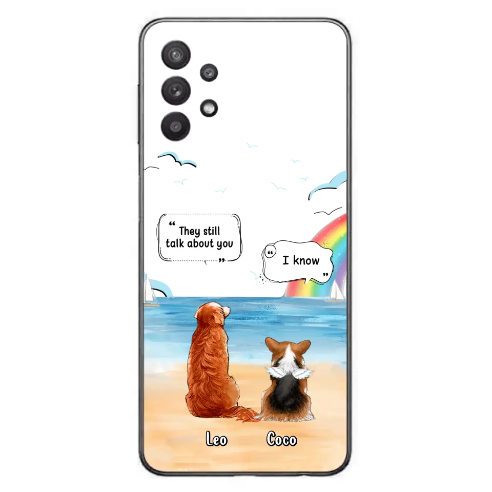 Personalized Memorial Pet Phone Case - Up to 4 Pets - Memorial Gift Idea for Dog/Cat Lovers - They Still Talk About You - Cases For iPhone/Samsung