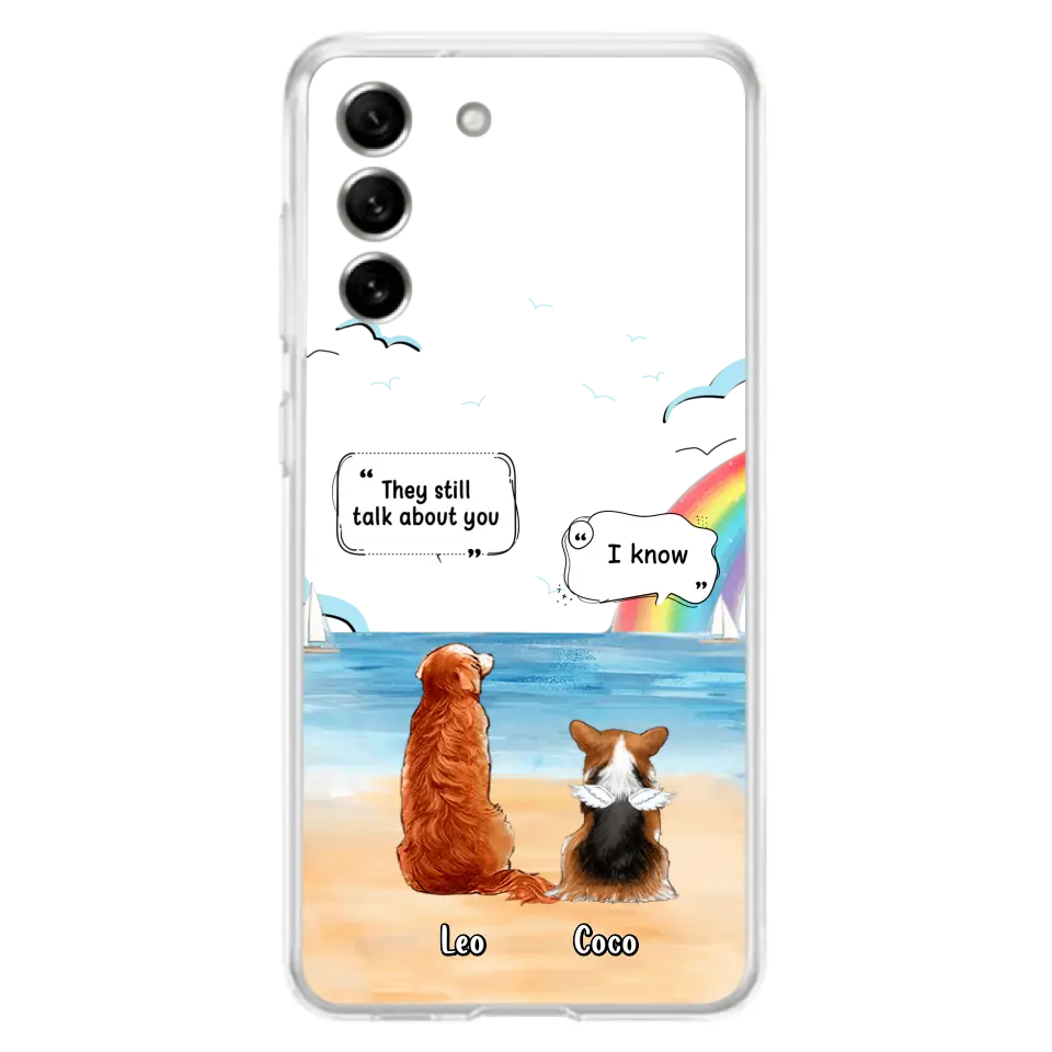 Personalized Memorial Pet Phone Case - Up to 4 Pets - Memorial Gift Idea for Dog/Cat Lovers - They Still Talk About You - Cases For iPhone/Samsung