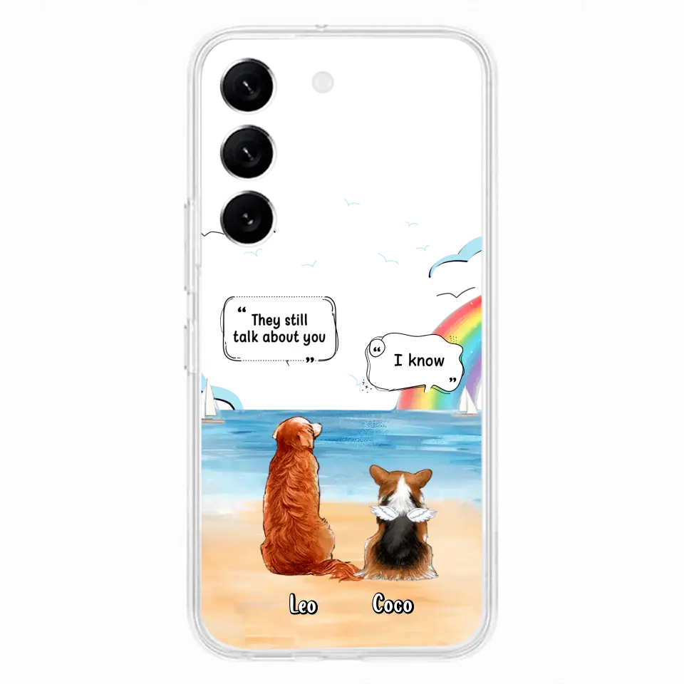 Personalized Memorial Pet Phone Case - Up to 4 Pets - Memorial Gift Idea for Dog/Cat Lovers - They Still Talk About You - Cases For iPhone/Samsung