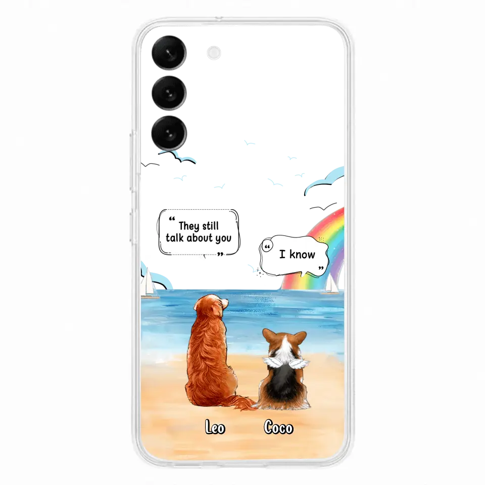 Personalized Memorial Pet Phone Case - Up to 4 Pets - Memorial Gift Idea for Dog/Cat Lovers - They Still Talk About You - Cases For iPhone/Samsung