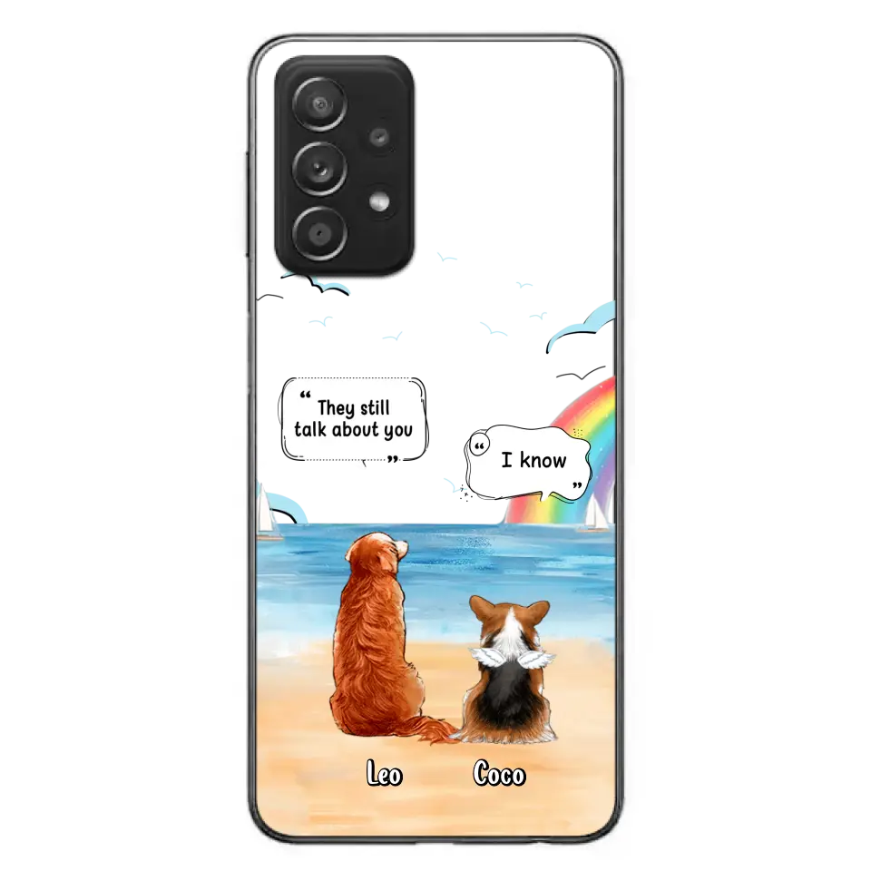 Personalized Memorial Pet Phone Case - Up to 4 Pets - Memorial Gift Idea for Dog/Cat Lovers - They Still Talk About You - Cases For iPhone/Samsung