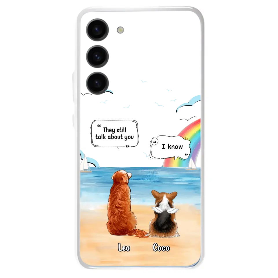 Personalized Memorial Pet Phone Case - Up to 4 Pets - Memorial Gift Idea for Dog/Cat Lovers - They Still Talk About You - Cases For iPhone/Samsung