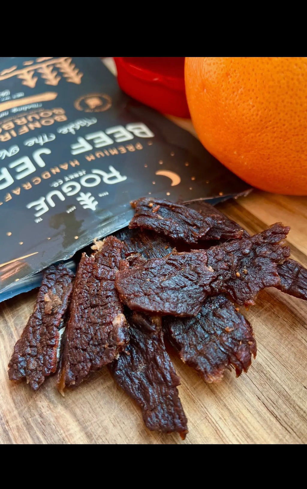 Rogue Jerky Bonfire Bourbon Beef Jerky, Sm Batch, Gluten Free, 2 oz