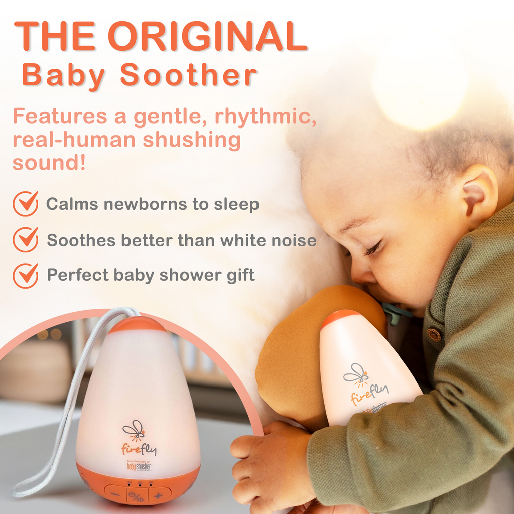 Firefly Portable Baby Sound Machine – Rechargeable Shushing & Night Light by Baby Shusher