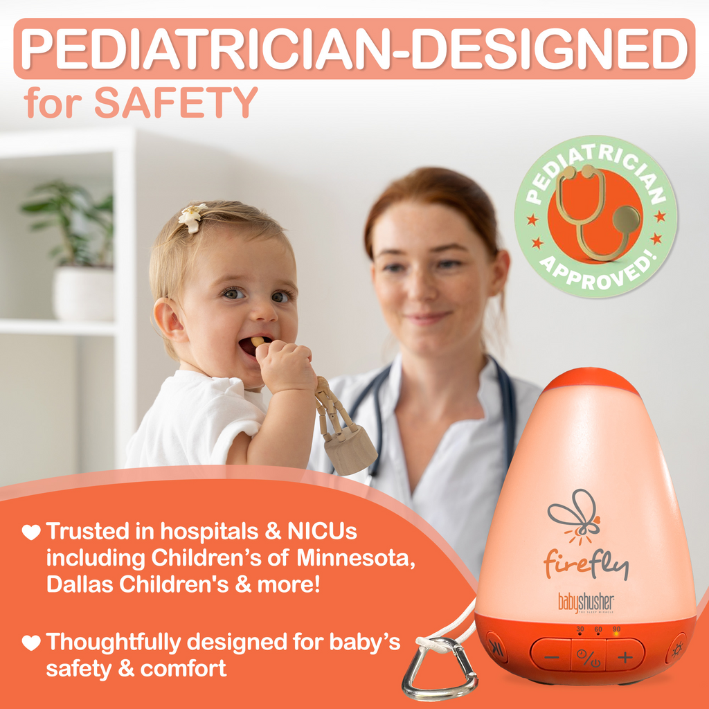 Firefly Portable Baby Sound Machine – Rechargeable Shushing & Night Light by Baby Shusher