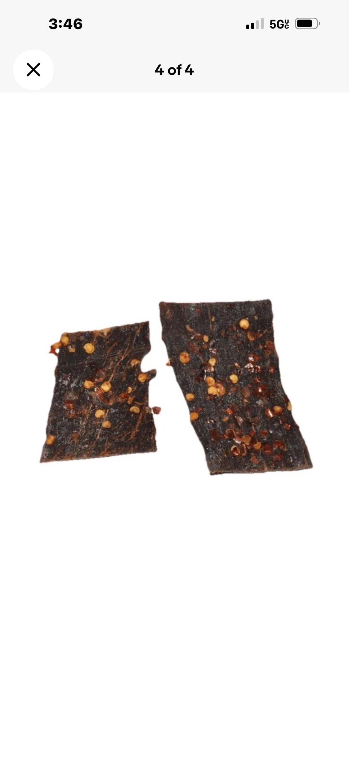 6 - 4 OZ Cedar Creek Hot Beef Jerky Old Fashioned Style No Preservatives
