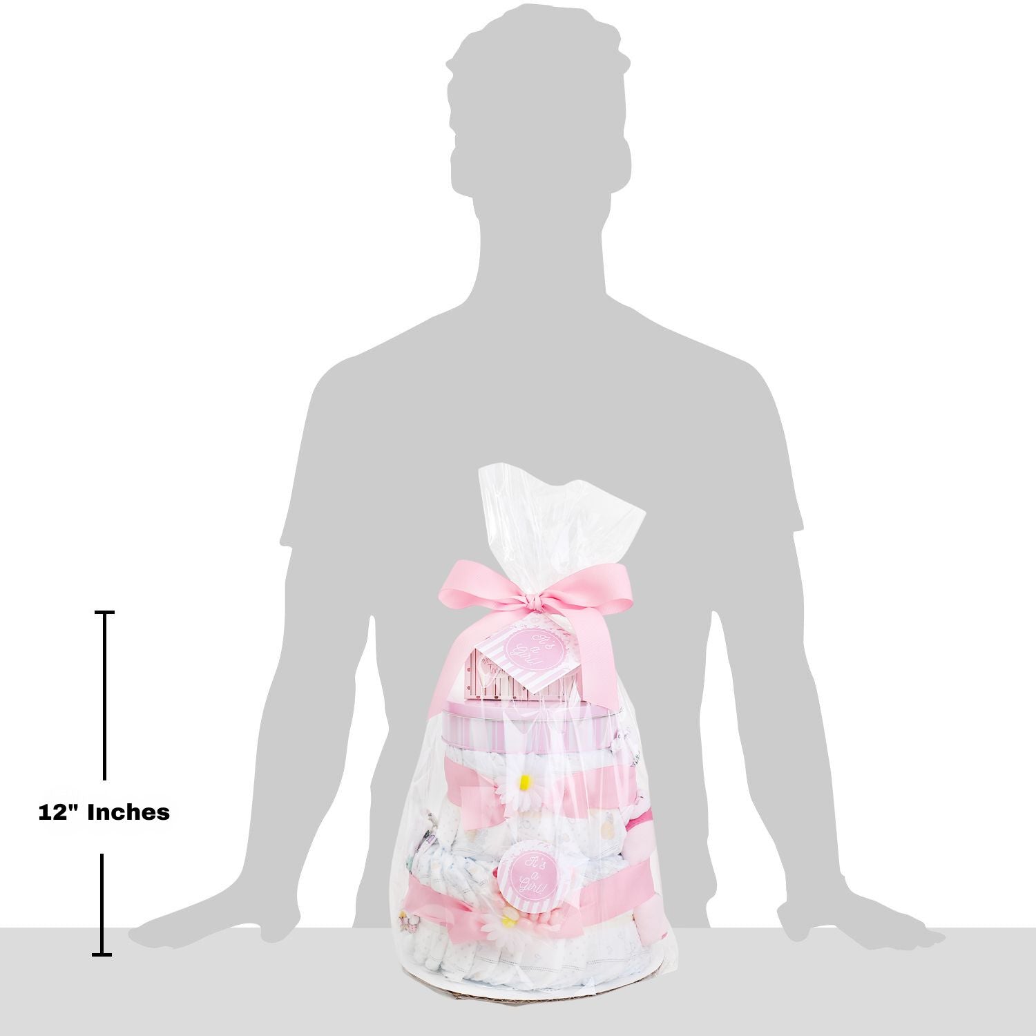 Sweet Baby Girl Diaper Cake Gift