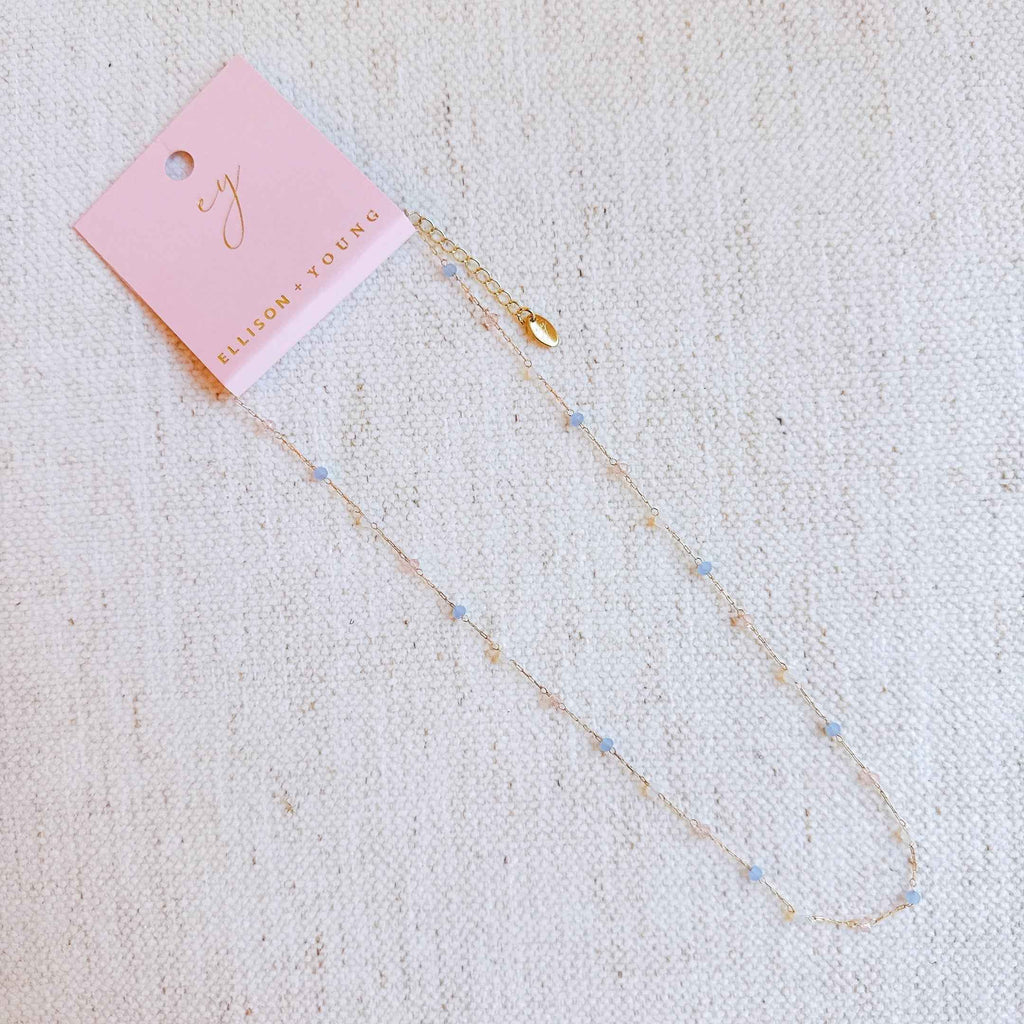Pastel Water Drop Chain Necklace