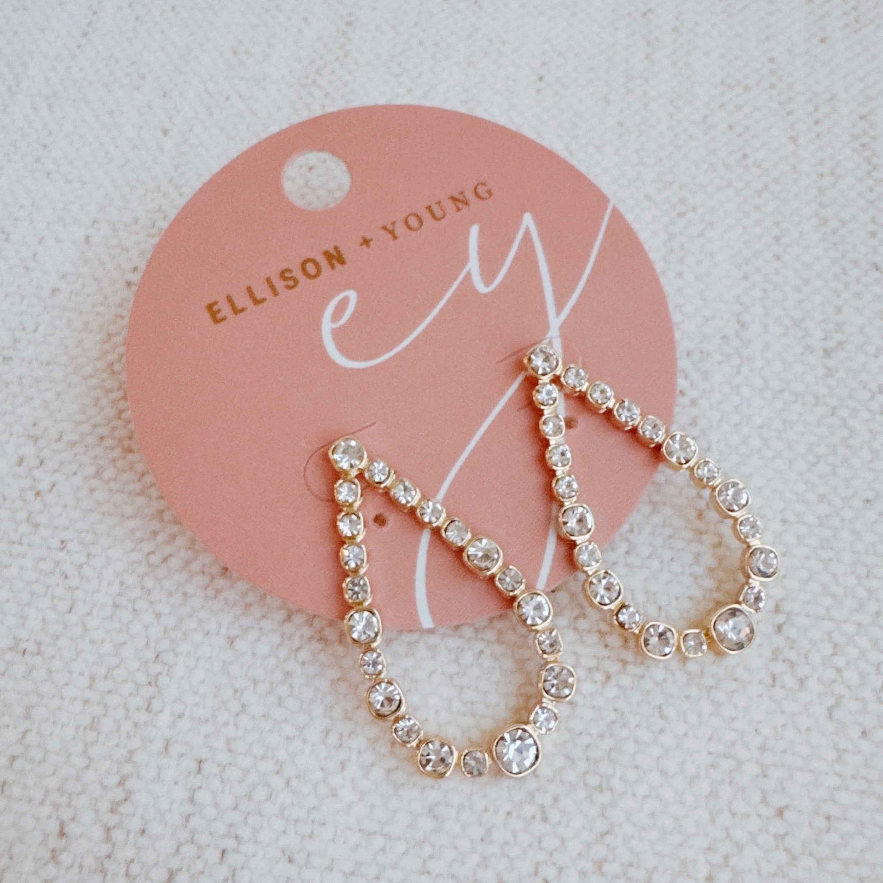 Sparkle Teardrop Shaped Earrings