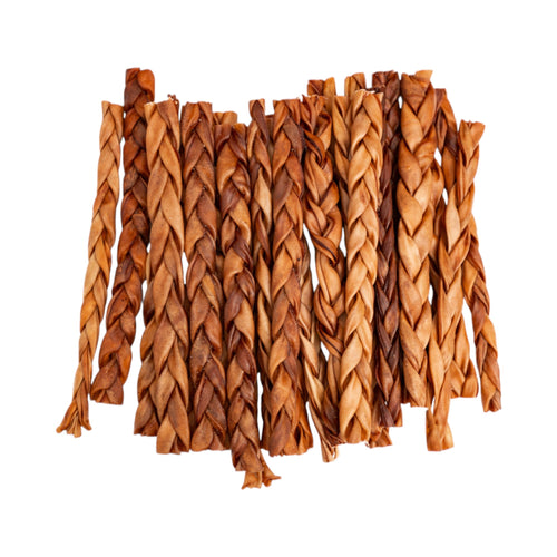 All-Natural Braided Collagen Stick Dog Treats, Supports Joint, Skin & Coat Health – 12-Inch Standard (25/Case)