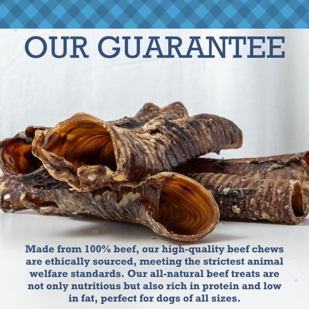 Country Living All-Natural Beef Trachea Dog Treats, Protein-Packed Chews – 12 Inches (5-Pack)