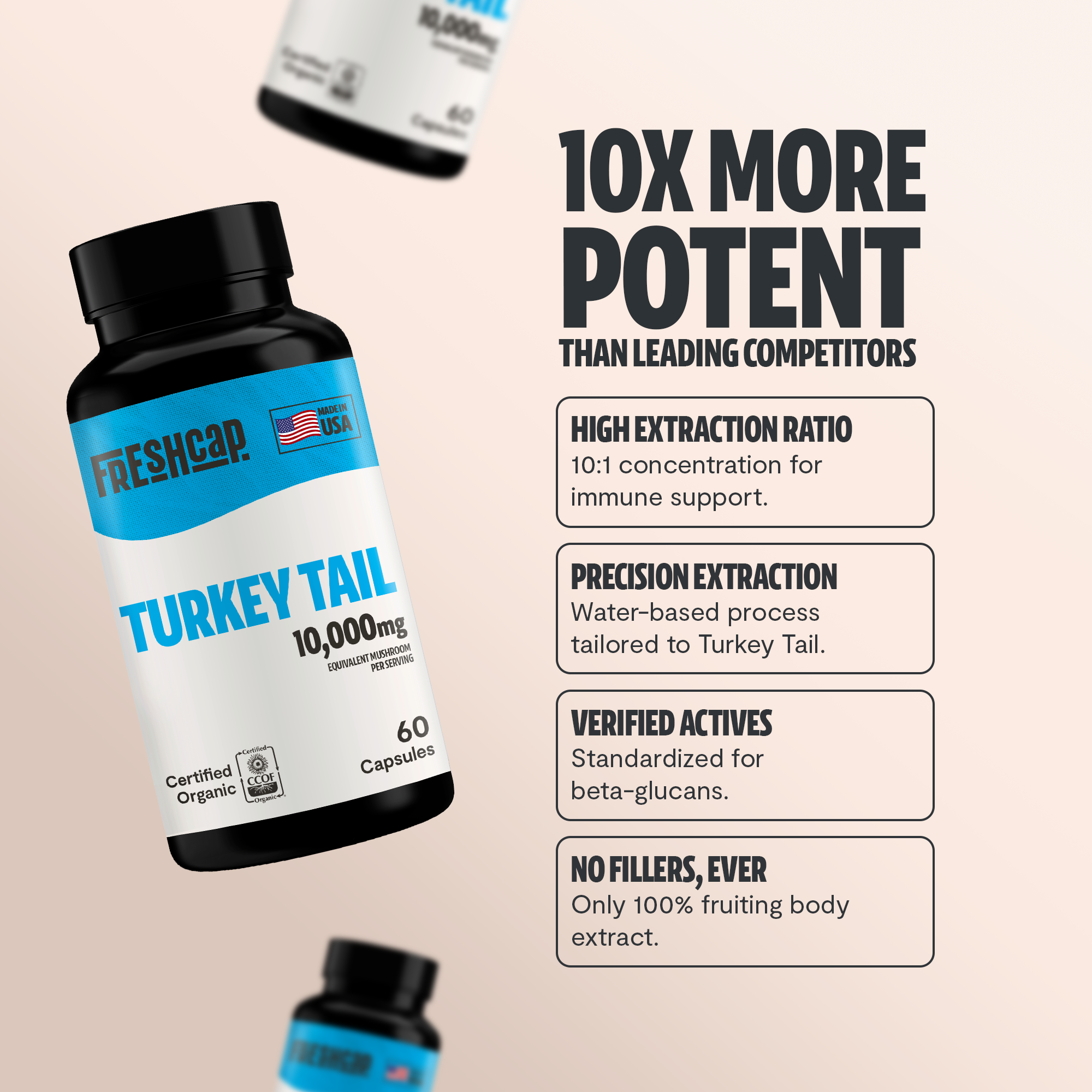 Turkey Tail Mushroom Extract Capsules