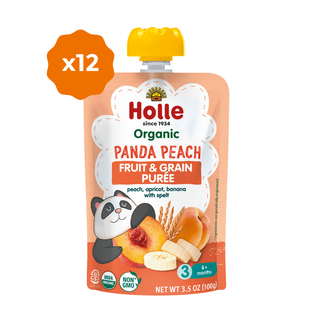 Organic Panda Peach Fruit & Grain Purée