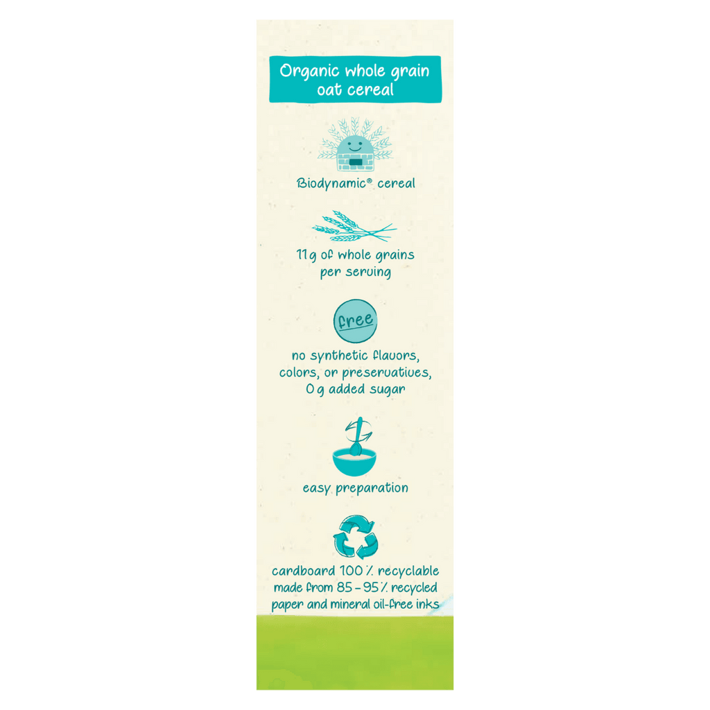 Holle Organic Whole Grain Oat Cereal - 6 Pack